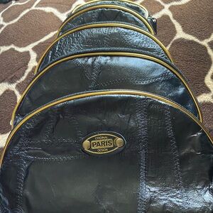 Vintage Original Paris Design Nesting Cosmetic Bag Set/Travel Set